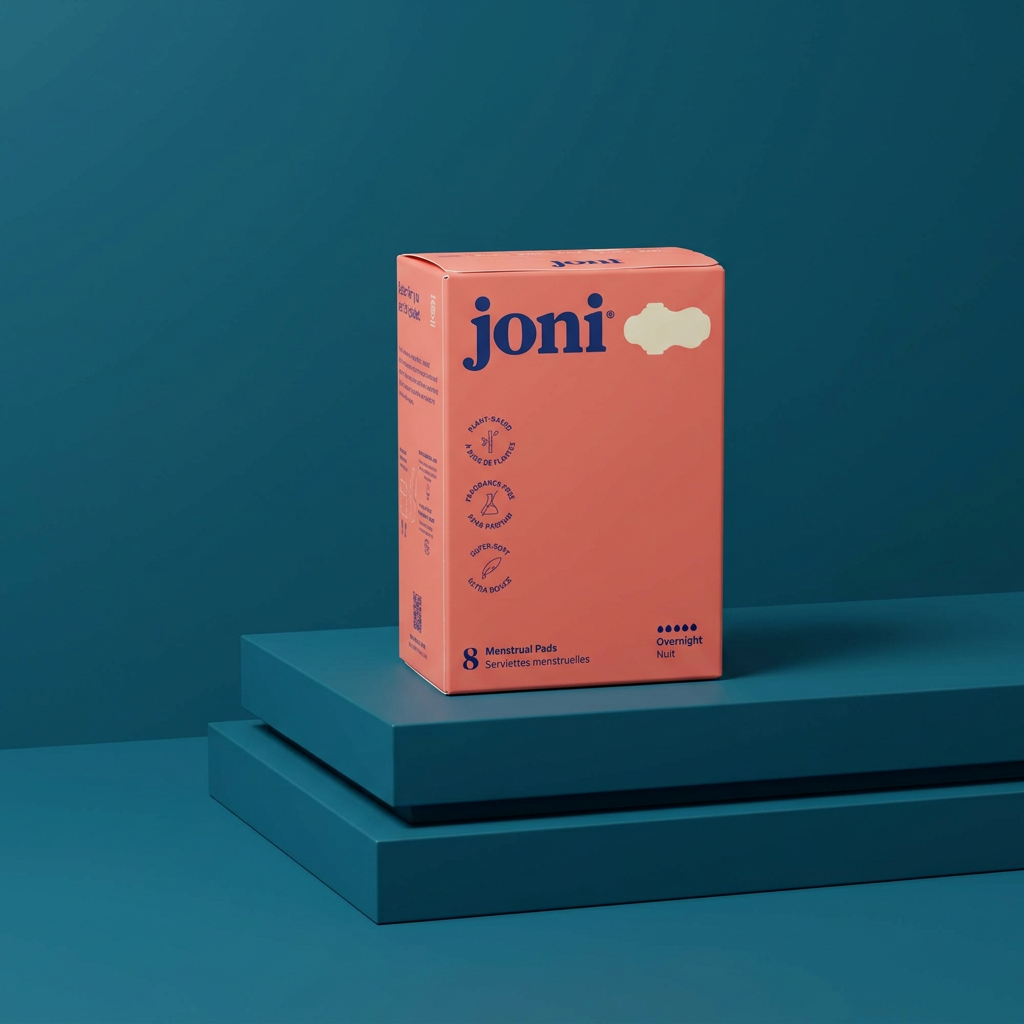 Toallas Sanitarias Nocturnas Joni de Bambú Orgánico – Flujo Abundante | 8 Unidades